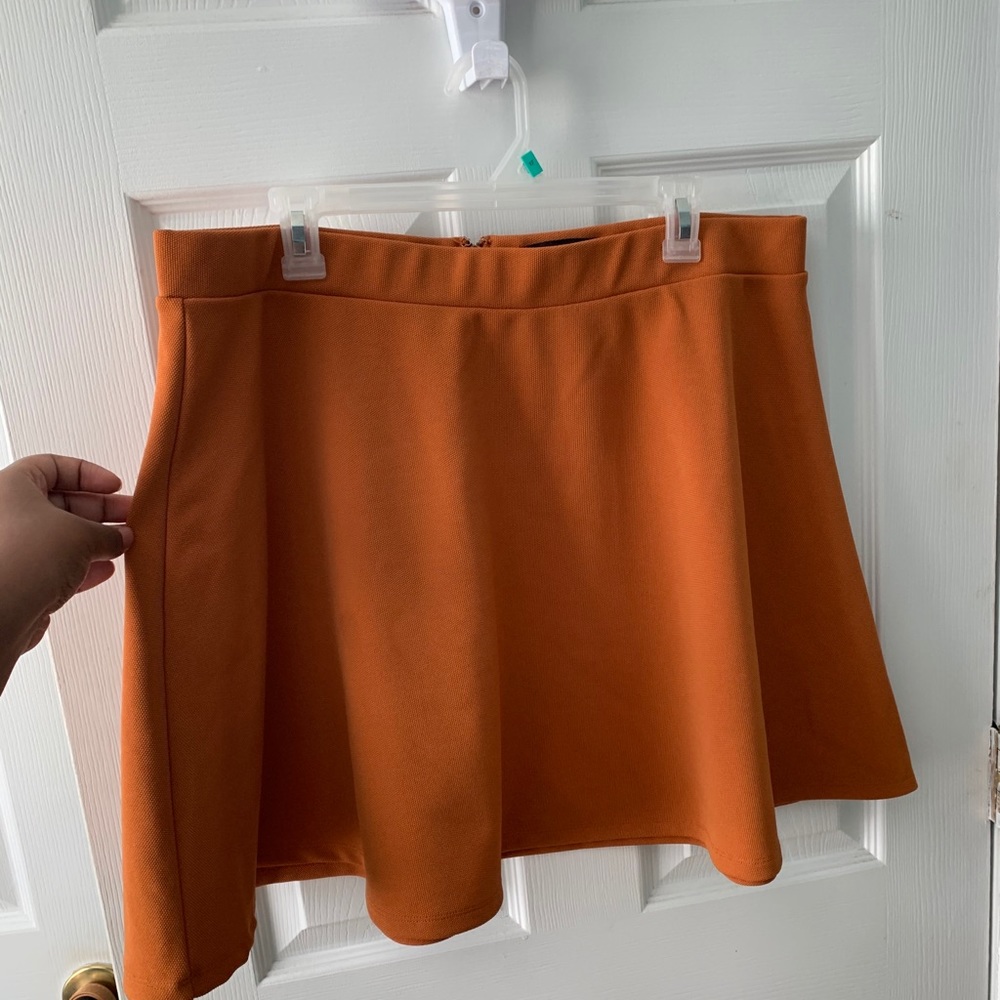 Orange Flowy Skirt